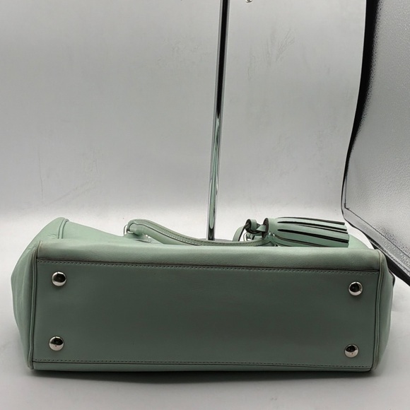 Coach Light Green Leather Satchel - Picture 5 of 5